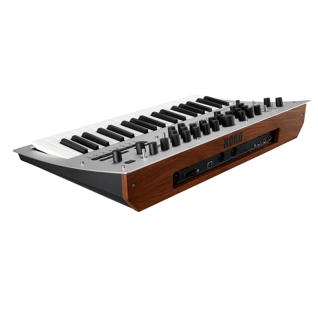 The Korg minilogue is a 4-voice polyphonic analog synthesizer that offers rich analog tone, a built-in 16-step sequencer, and a sleek, durable aluminum-and-wood design — perfect for studio or stage.