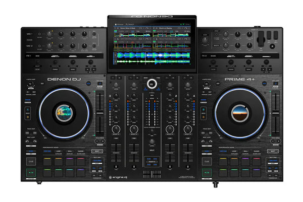 Denon DJ PRIME 4+ 4-Deck Standalone DJ Controller With Wi-Fi And Streaming - New Open Box