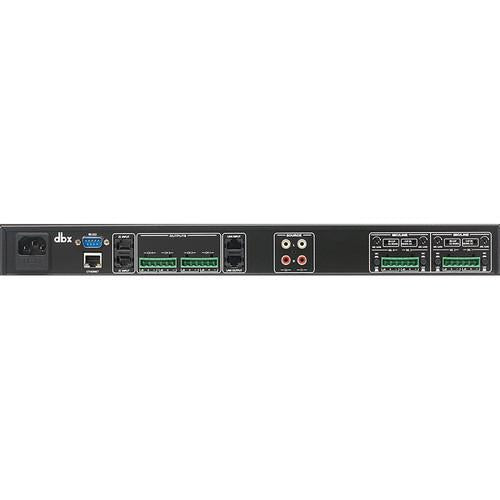 DBX 640M 6x4 Digitaler Zonenprozessor - 6 Eingänge, 4 Mikrofon/Line + 2 Stereo Line mit Frontpanel-Steuerung