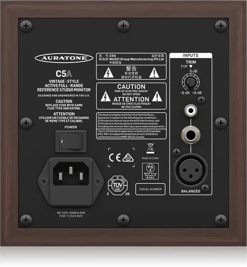 Auratone C5A Vintage-Stil 30 W Aktiver Breitbandlautsprecher