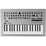 Der Korg minilogue ist ein 4-stimmiger polyphoner analoger Synthesizer, der satten Analogsound, einen integrierten 16-Schritt-Sequenzer und ein schlankes, robustes Design aus Aluminium und Holz bietet – perfekt für Studio oder Bühne.