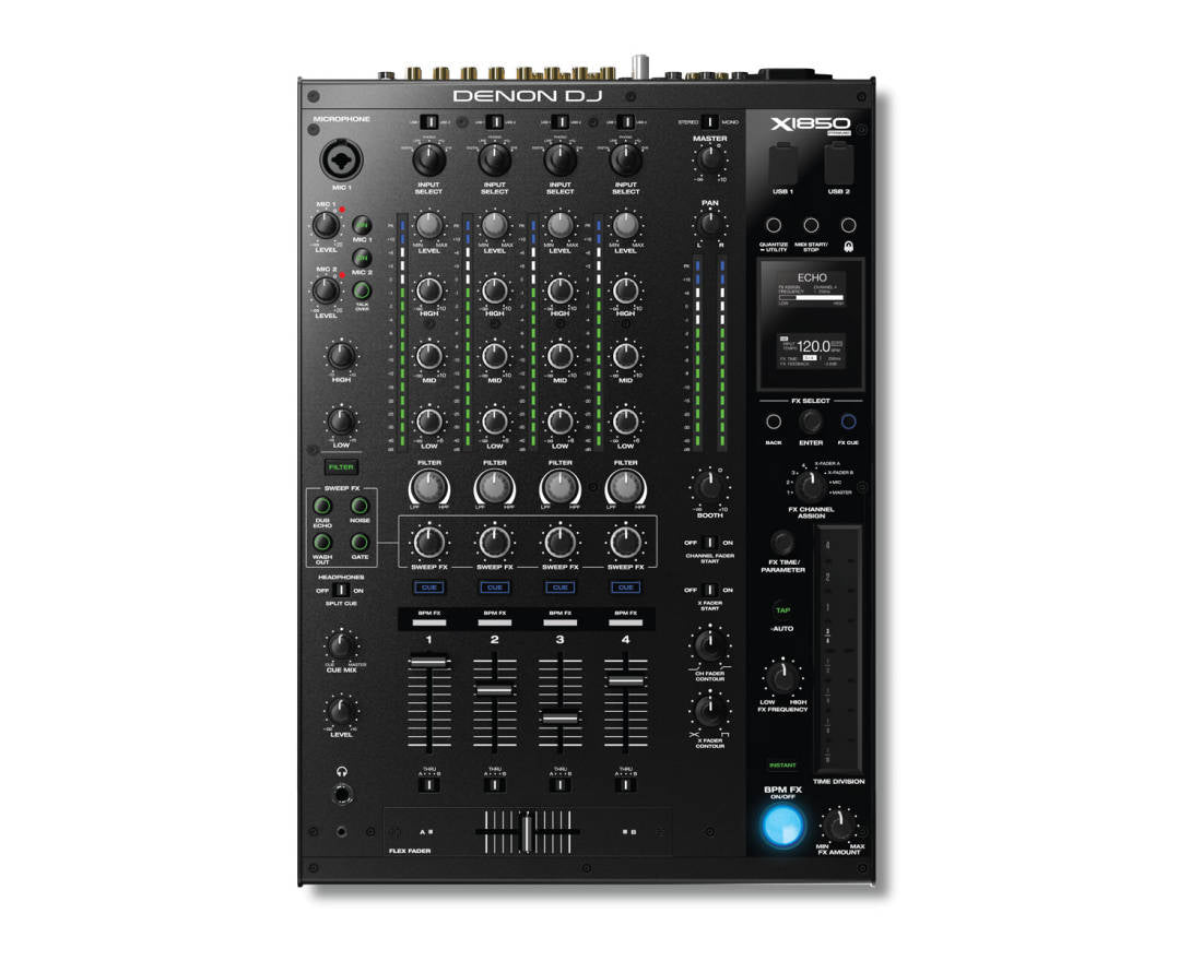 Denon Dj X1850 PRIME Professioneller 4-Kanal DJ Club Mixer - Neuwertig (Offene Verpackung)